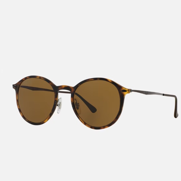 Ray-Ban Unisex Round Light Ray Matte Havana Polarized Sunglasses RB4224 - Picture 5 of 16